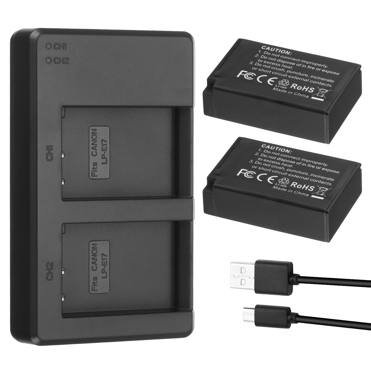 Canon EOS RP ※バッテリー2つ付き(LP-E17) Amazon.com: 2 Pack LP-E17 Battery and Rapid Dual USB Charger for